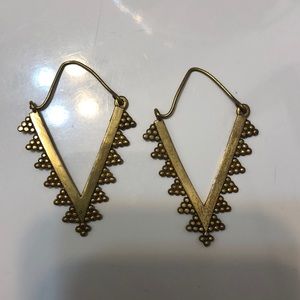 Gold V-Shaped Earrings